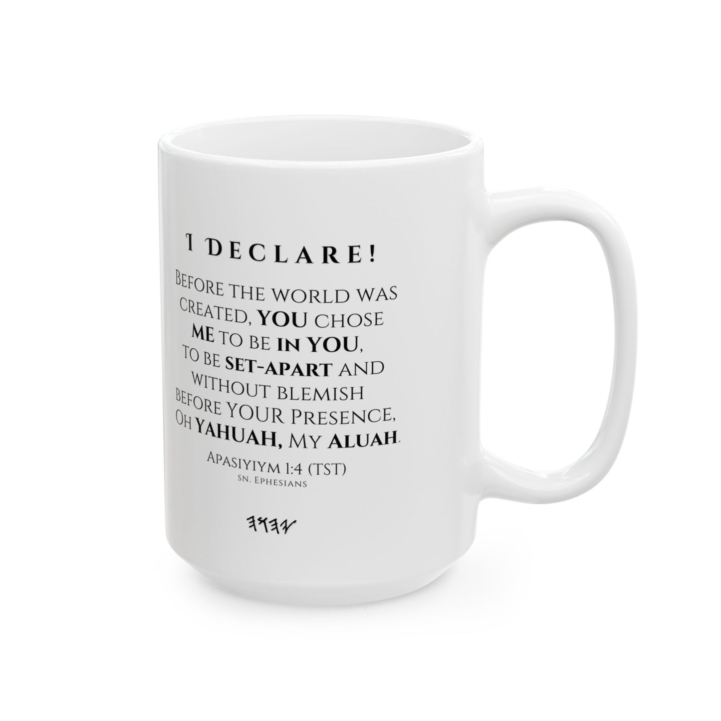 ☕ I Am Set-Apart Confession Mug - Black Ceramic 11 oz & 15 oz Faith Affirmation Cup with Scripture and Confession Design | Confession Mugs™ Collection