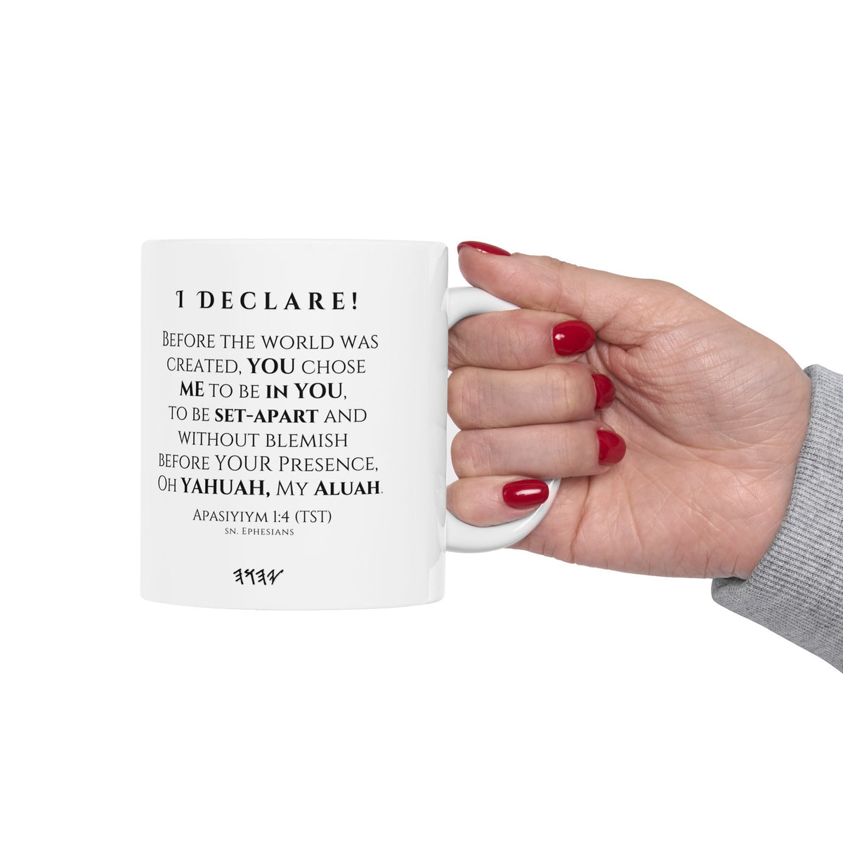 ☕ I Am Set-Apart Confession Mug - Black Ceramic 11 oz & 15 oz Faith Affirmation Cup with Scripture and Confession Design | Confession Mugs™ Collection