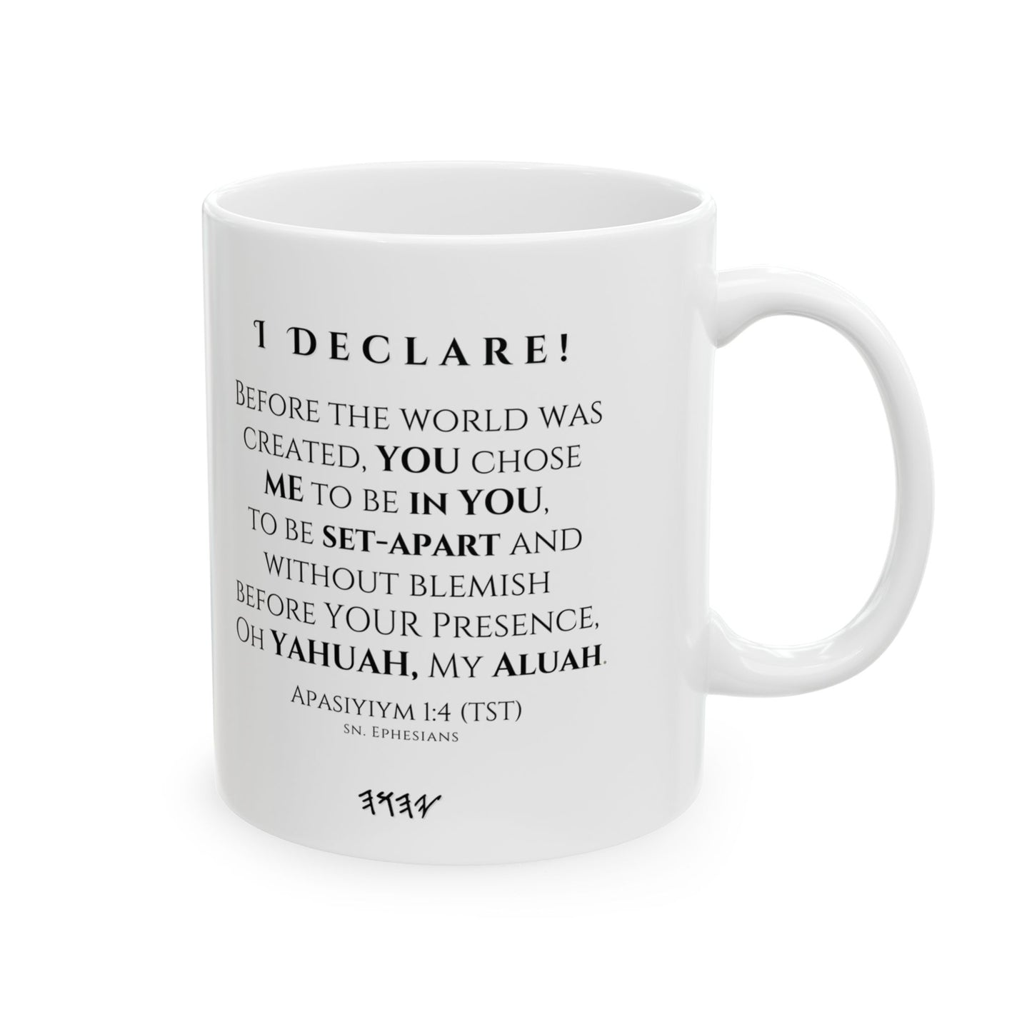 ☕ I Am Set-Apart Confession Mug - Black Ceramic 11 oz & 15 oz Faith Affirmation Cup with Scripture and Confession Design | Confession Mugs™ Collection