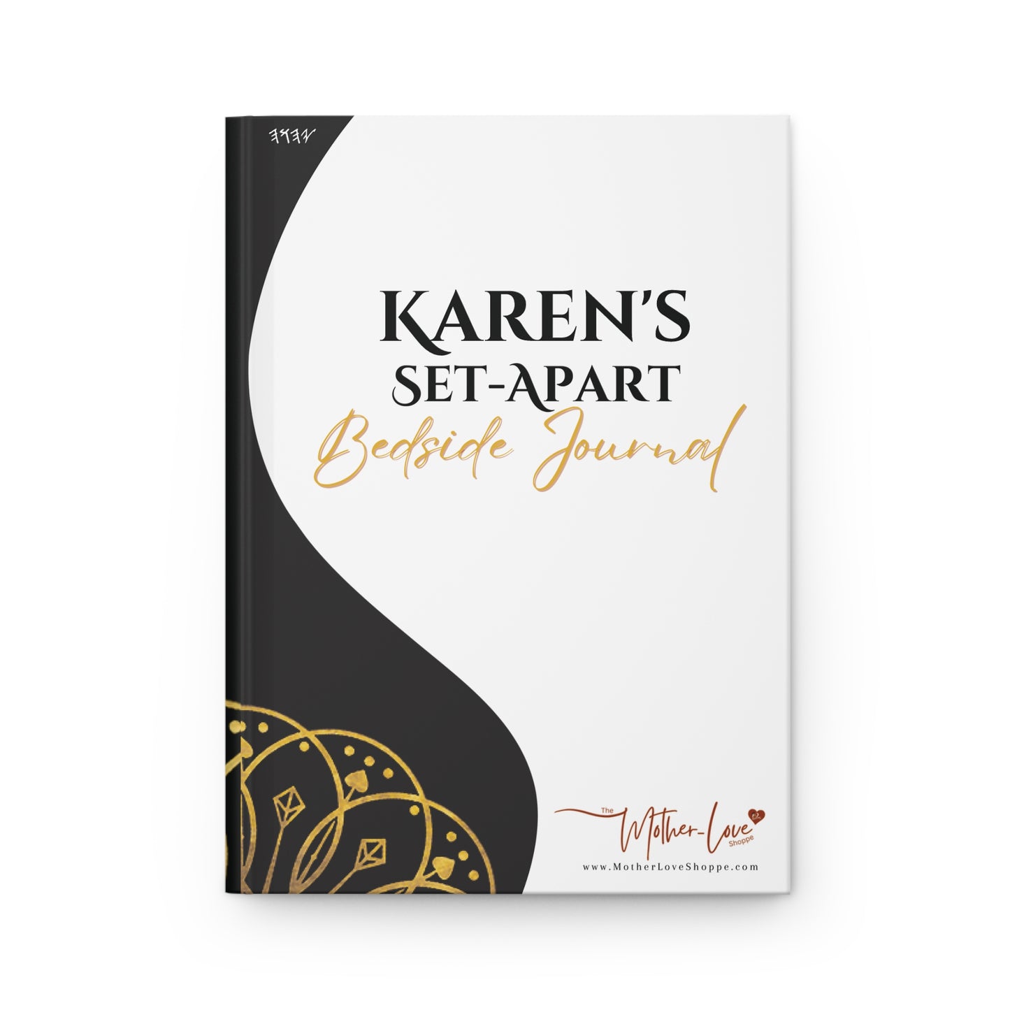 BLACK Set-Apart Bedside Journal - Personalized Hardcover Journal - Matte