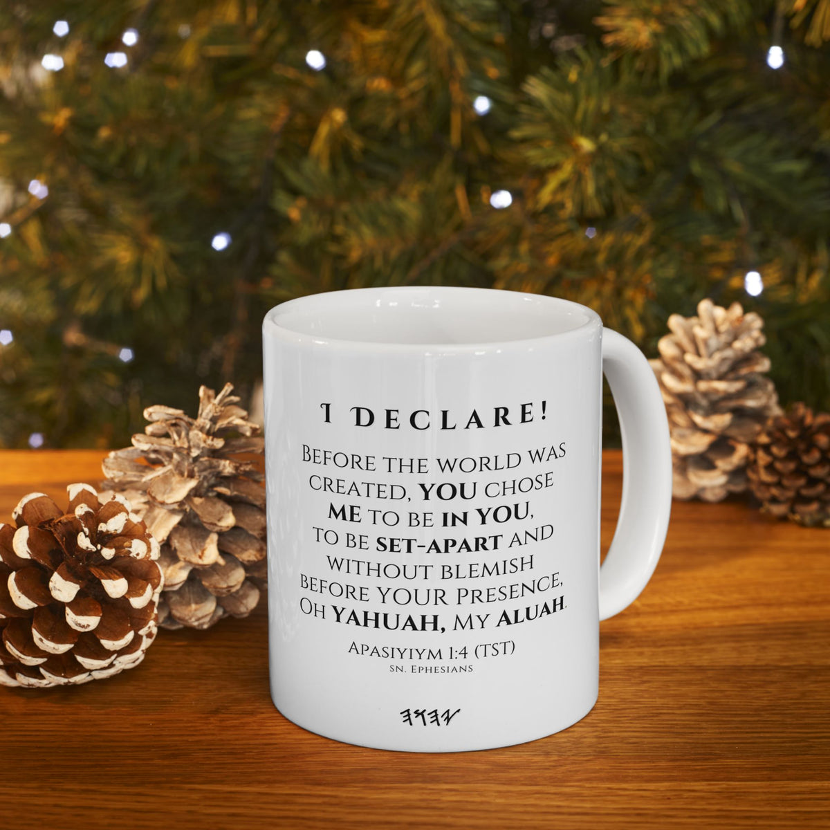 ☕ I Am Set-Apart Confession Mug - Black Ceramic 11 oz & 15 oz Faith Affirmation Cup with Scripture and Confession Design | Confession Mugs™ Collection