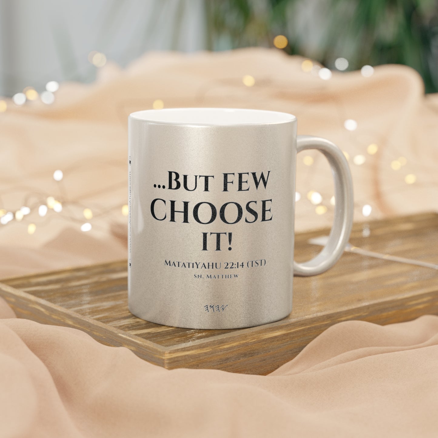 ☕️ Many are Called...But Few Choose It! Elegant SILVER Metallic Mug - Inspirational Quote for Daily Motivation