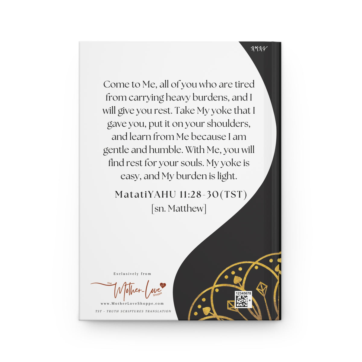 BLACK Set-Apart Bedside Journal - Personalized Hardcover Journal - Matte