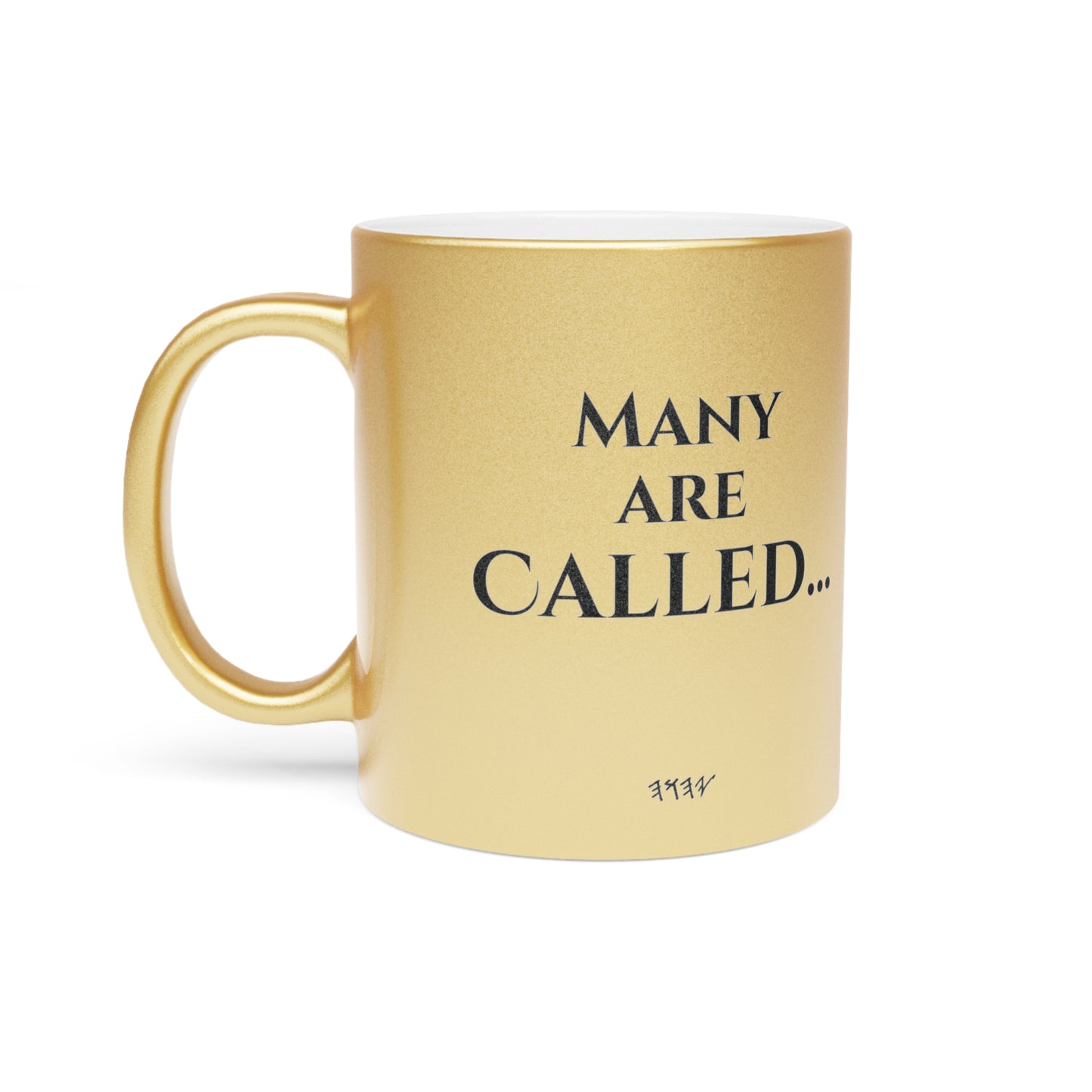 ☕️ Many are Called...But Few Choose It! Elegant SILVER Metallic Mug - Inspirational Quote for Daily Motivation