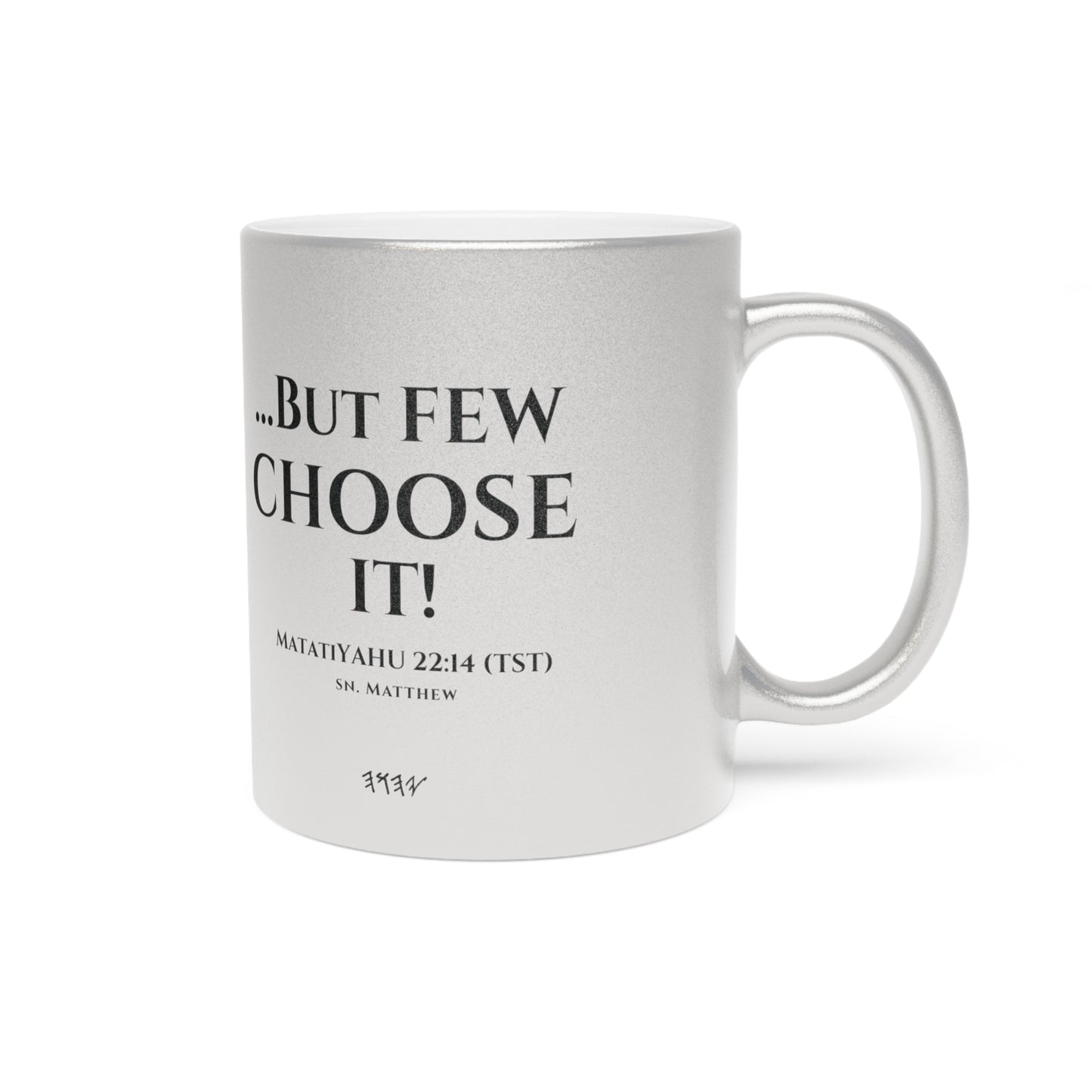 ☕️ Many are Called...But Few Choose It! Elegant SILVER Metallic Mug - Inspirational Quote for Daily Motivation