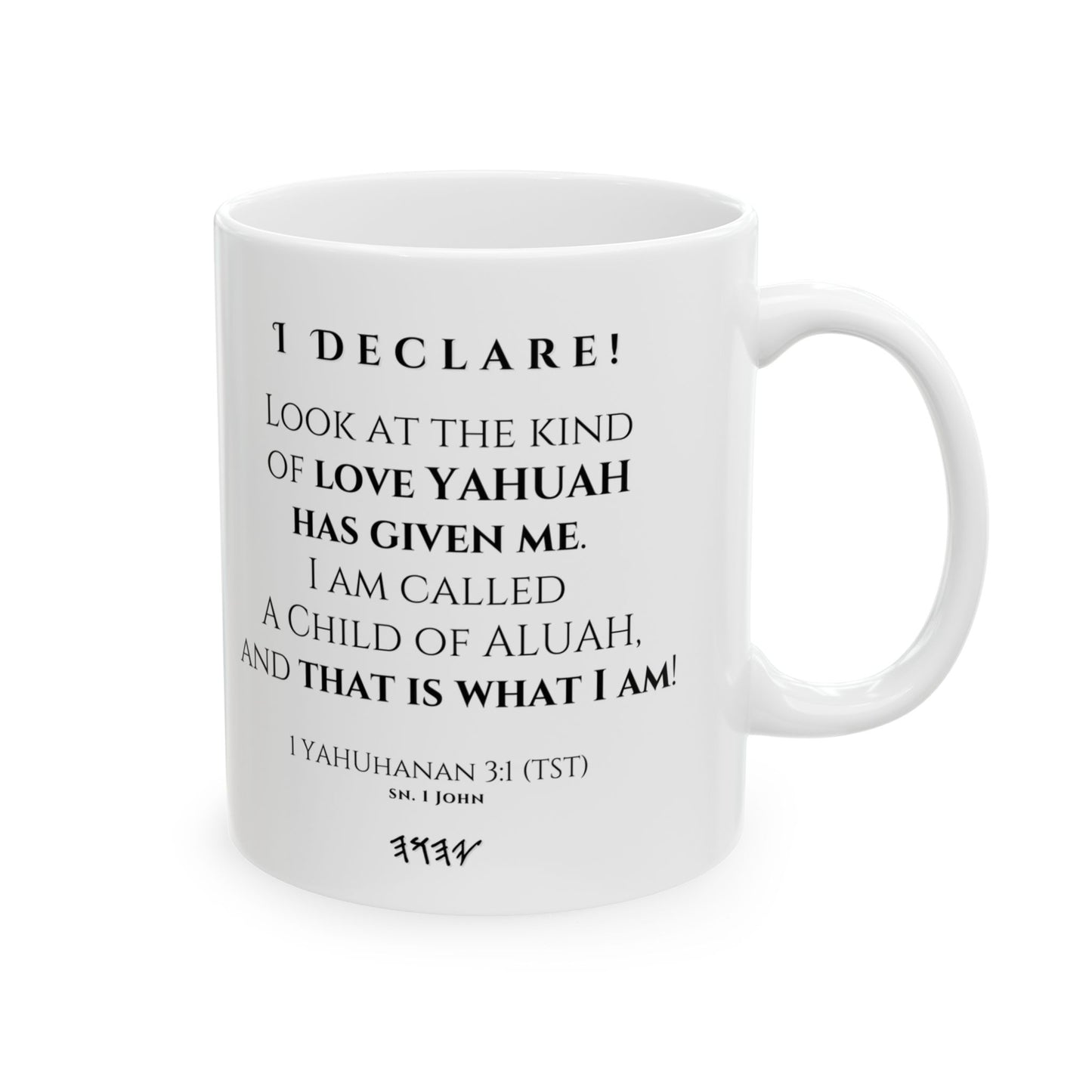 ☕ I Am Loved Confession Mug - White Ceramic 11 oz & 15 oz Faith Affirmation Cup with Scripture and Confession Design | Confession Mugs™ Collection