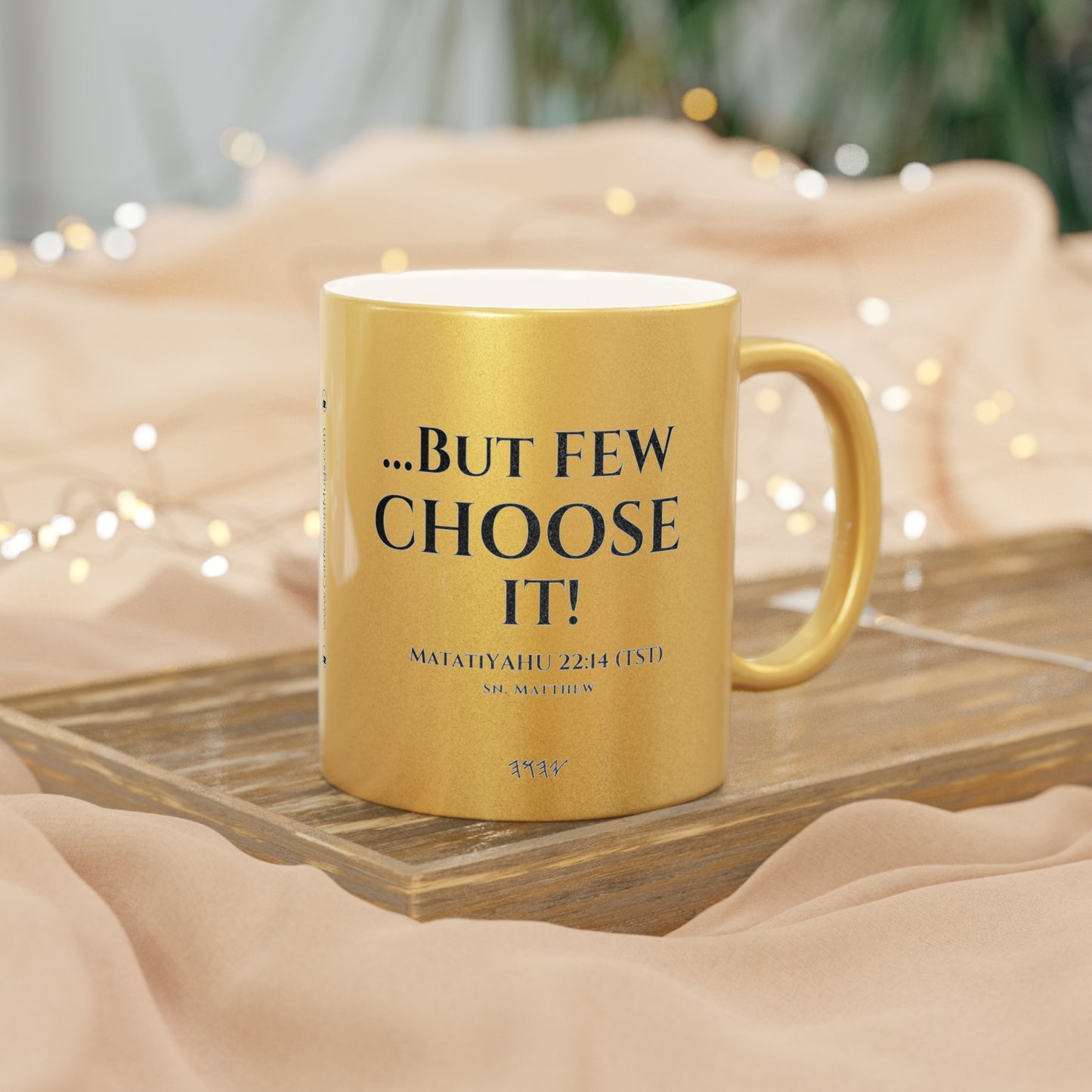 ☕️ Many are Called...But Few Choose It! Elegant SILVER Metallic Mug - Inspirational Quote for Daily Motivation