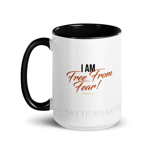 Confession Mug: Free From Fear with Color Inside